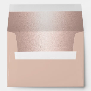 Enveloppe Or Rose moderne Metallic