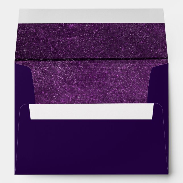 Enveloppe or violet Faux Parties scintillant tenda (Dos (Bas))