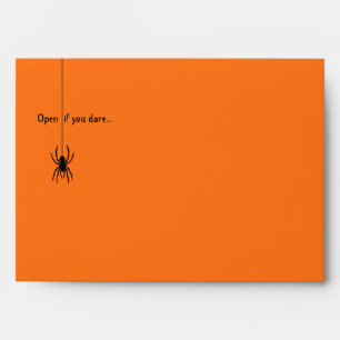 Enveloppe Orange Araignées Halloween Personnalisé