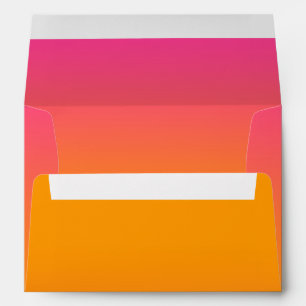 Enveloppe orange bat mitzvah à ombre rose