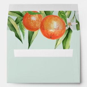 Enveloppe Orange Blossoms Citrus Mariage botanique