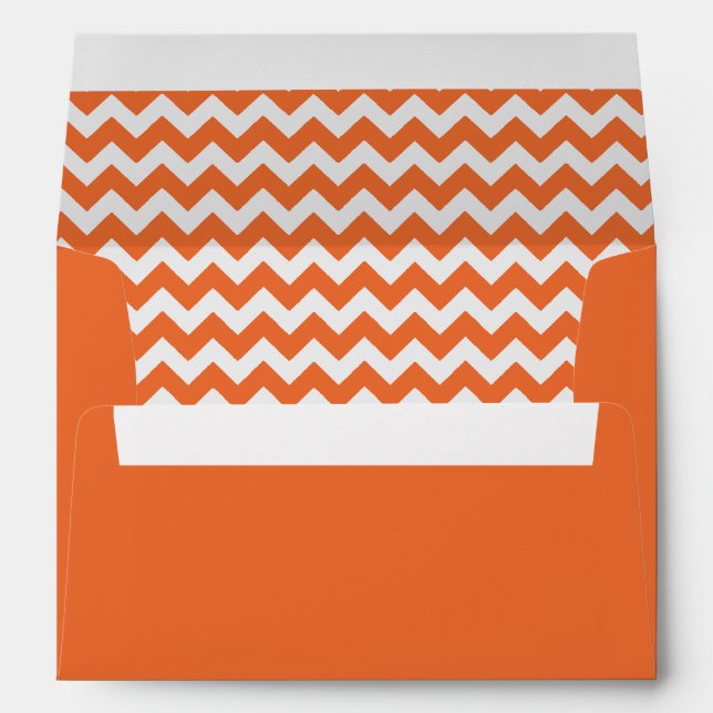 Enveloppe orange d'impression de Chevron (Dos (Bas))
