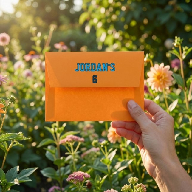 Enveloppe Orange Kids Birthday Custom Envelope with Balls (Créateur téléchargé)