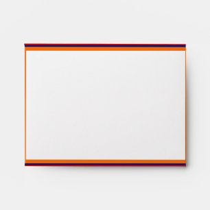 Enveloppe Orange Rouge Bleu Solide Bordures