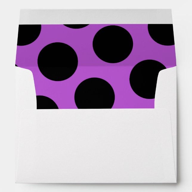 Enveloppe Orchidée moyenne et Pois noirs (Dos (Bas))