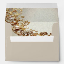 Ornate Gold Flourish Envelope