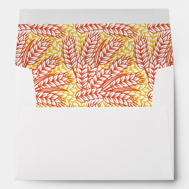 Enveloppe Ornement à oreilles de blé (Dos (Bas))