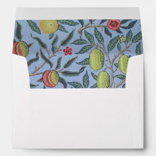 Enveloppe Ornement Bleu Grenade de Fruit William Morris