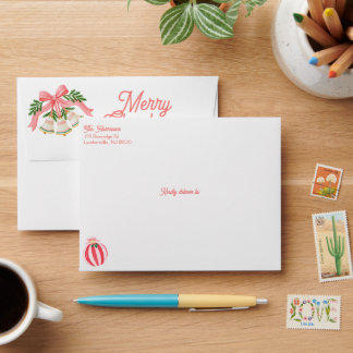 Enveloppe Ornements de Noël Fantaisie Blancs