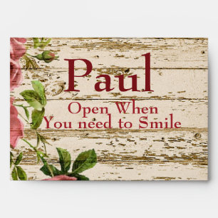 Enveloppe Ouvrez quand vous avez besoin de sourire