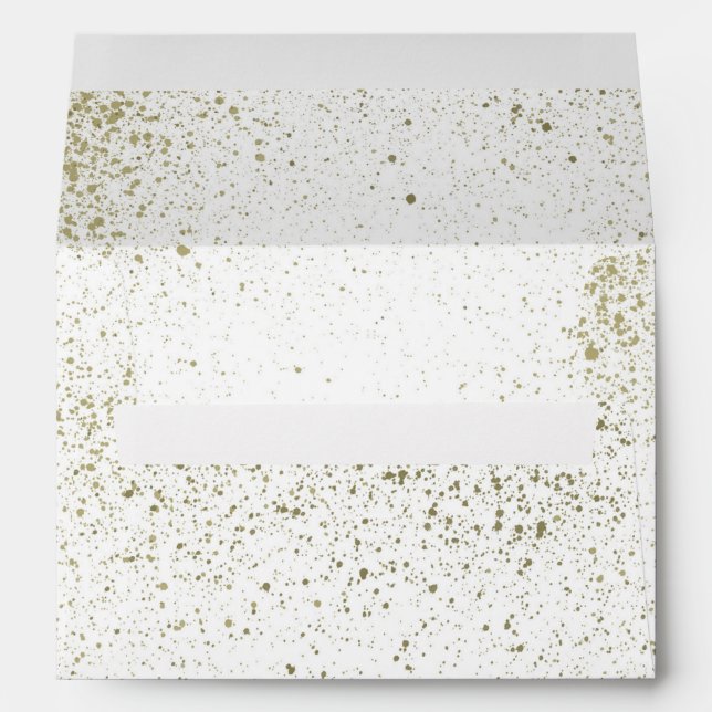 Enveloppe Paillettes de peinture d'or (Dos (Bas))