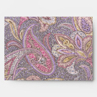 Enveloppe Paisley et motif de fleurs