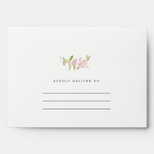 ENVELOPPE PAIX DE CALLIGRAPHIE MINIMALE ROSE ROSE BLANC DOUX