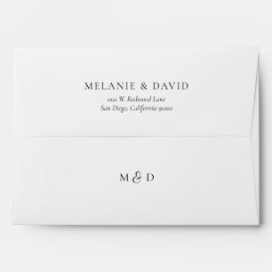 Enveloppe Palm Tree Tropical Island Minimal Beach Wedding