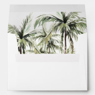 Enveloppe Palm Tree Tropical Mariage minimal