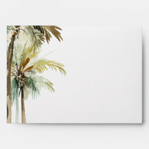 Enveloppe Palmiers tropicaux Mariage moderne