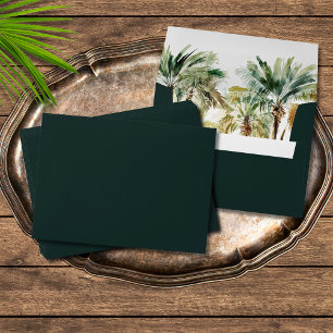 Enveloppe Palmiers tropicaux Mariage moderne