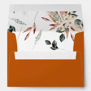 Enveloppe Pampas en cuivre Boho & Floral Beige 2