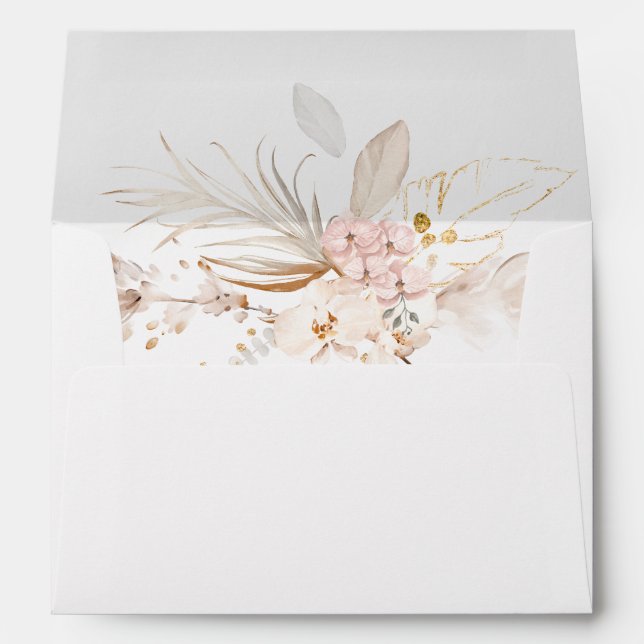 Enveloppe Pampas Grass Boho Lined (Dos (Bas))