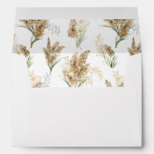 Enveloppe Pampas Grass & Gold Boho
