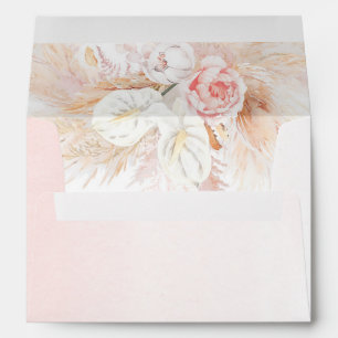 Enveloppe Pampas rose Floral Grass Elegant Boho