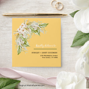 Enveloppe Pampas Tropical Lumineux Mariage Boho Grass