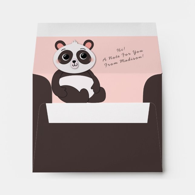 Enveloppe Panda Bear Cute Kid's (Dos (Bas))
