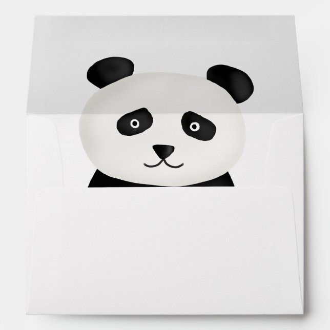Enveloppe Panda fête d'anniversaire (Dos (Bas))