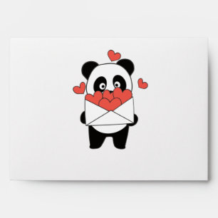 Enveloppe Panda pour la Saint-Valentin mignon Animaux avec C