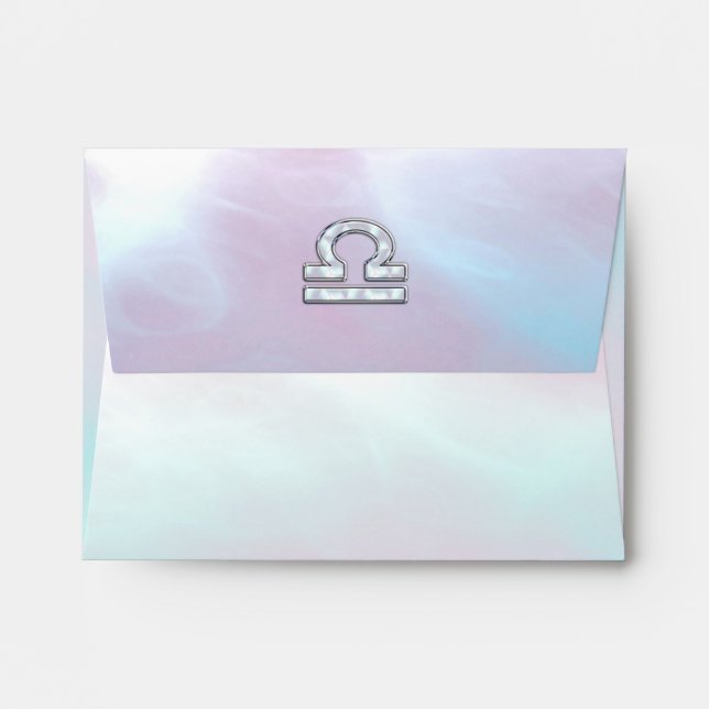 Enveloppe Panneau Libra Mère de style perle (Dos (Haut rabat))