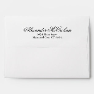 Enveloppe Papeterie Adresse de Retour Typographie Écriture É