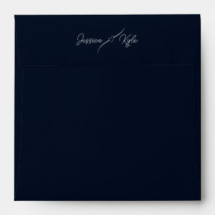 Enveloppe Papeterie couleur bleu foncé uni