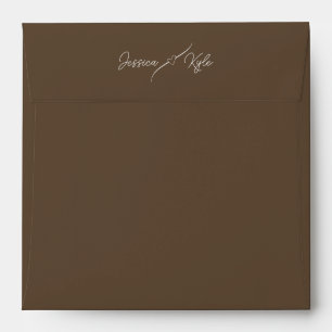 Enveloppe Papeterie couleur solide marron