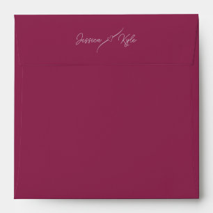 Enveloppe Papeterie solide couleur framboise