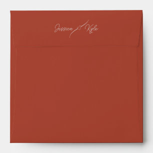 Enveloppe Papeterie solide terracotta colorée
