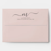 Papier à en-tête Monogramme Calligraphié Rose Tend