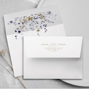 Enveloppe Papier à lettre pré-imprimé pour mariage floral