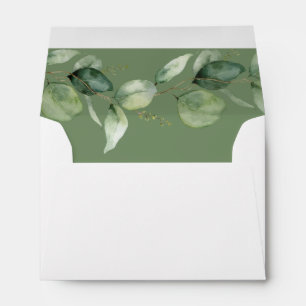 Enveloppe Papier à lettres botanique d'eucalyptus Adresse de