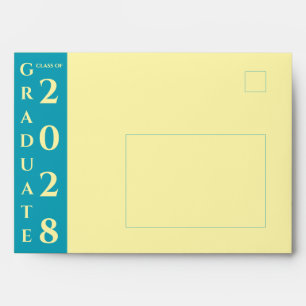 Enveloppe Papier à lettres de retour de remise de diplôme Tu