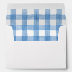 Enveloppe Papier à lettres motif buffalo aquarelle bleue Adr