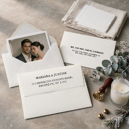 Enveloppe Papier à liner minimaliste éditorial pour mariage