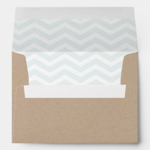 Enveloppe papier Kraft Chevron à l'intérieur