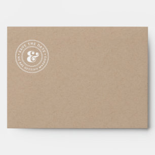 Enveloppe papier Kraft Enregistrer la date