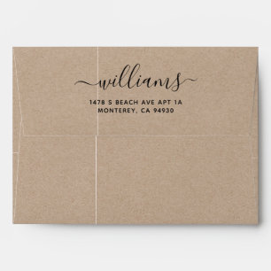Enveloppe Papier Kraft Rustique Personnalisé Avec Votre Log