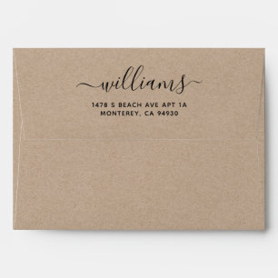 Enveloppe Papier Kraft Rustique Personnalisé Avec Votre Logo