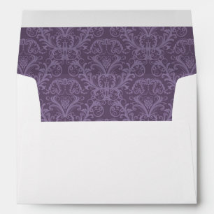 Enveloppe Papier peint à fleurs mauves 2
