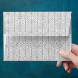 Enveloppe papier peint blanc et gris avec un motif