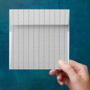 Enveloppe papier peint blanc et gris avec un motif