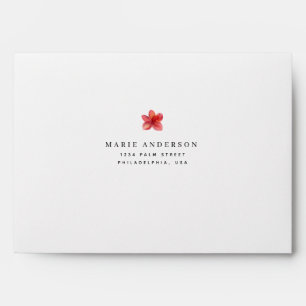Enveloppe Papier Peint Fleurs Tropicales Été Mariage Aquarel