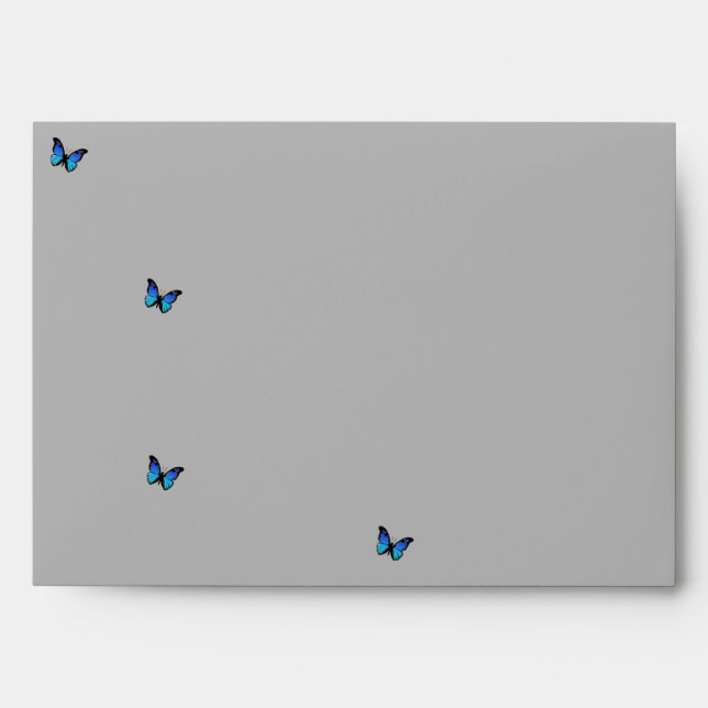 Enveloppe papillon bleu (Devant)